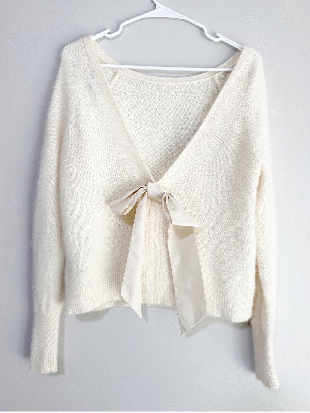 Vineyard vines box back fox wool blend sweater ivory size small